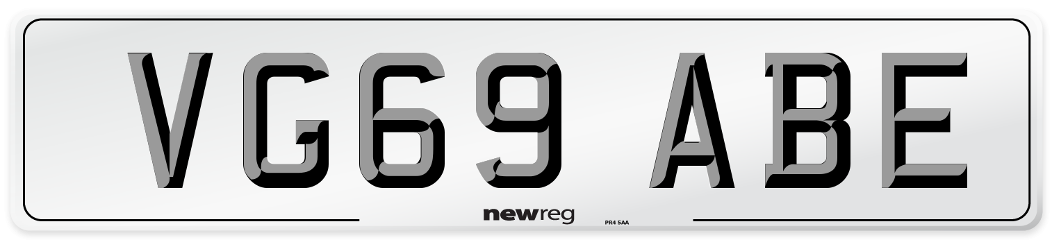 VG69 ABE Number Plate from New Reg